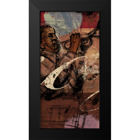 JAZZ PANEL 2 Black Modern Wood Framed Art Print by Yang, Eric