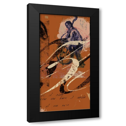 JAZZ PANEL 3 Black Modern Wood Framed Art Print with Double Matting by Yang, Eric