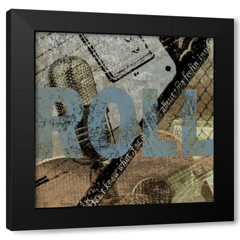 ROLL Black Modern Wood Framed Art Print by Yang, Eric