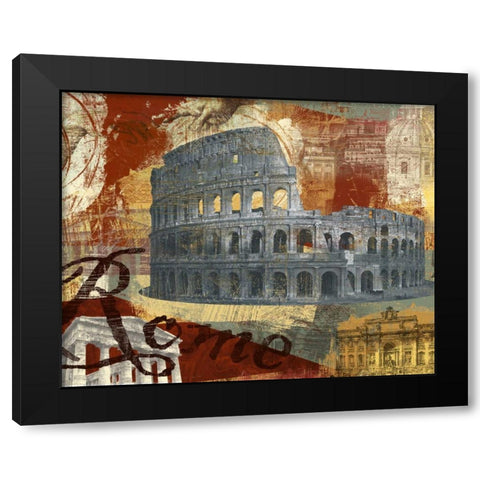 TOUR ROME Black Modern Wood Framed Art Print by Yang, Eric