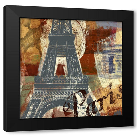 TOUR PARIS Black Modern Wood Framed Art Print by Yang, Eric