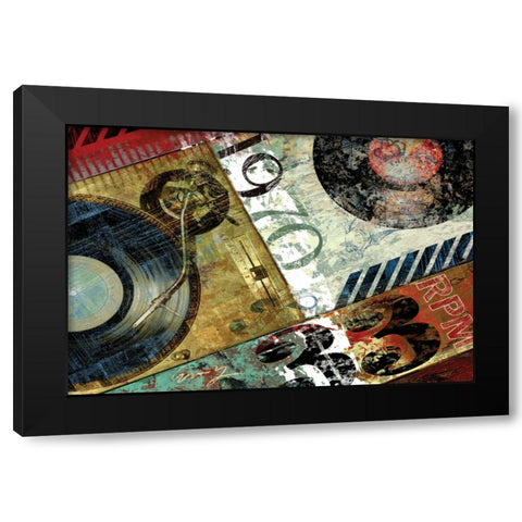 HITS TOWN 1970 Black Modern Wood Framed Art Print by Yang, Eric