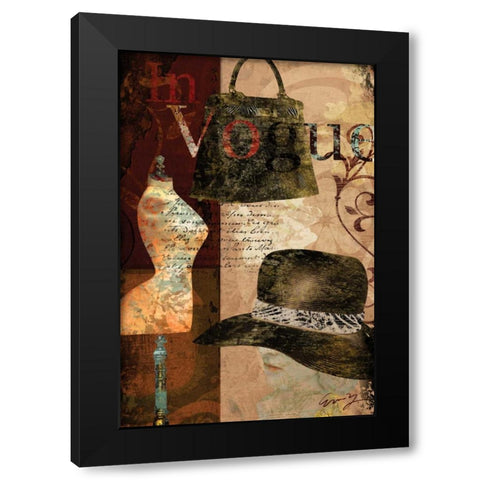 IN VOGUE Black Modern Wood Framed Art Print by Yang, Eric
