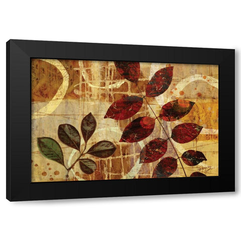 CHANGING LEAVES I Black Modern Wood Framed Art Print with Double Matting by Yang, Eric