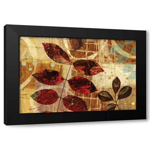 CHANGING LEAVES II Black Modern Wood Framed Art Print with Double Matting by Yang, Eric