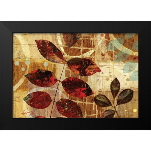 CHANGING LEAVES II Black Modern Wood Framed Art Print by Yang, Eric