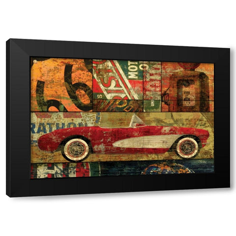 CRUISIN ON 66 I Black Modern Wood Framed Art Print by Yang, Eric
