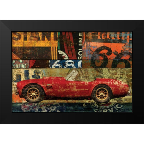 CRUISIN ON 66 II Black Modern Wood Framed Art Print by Yang, Eric