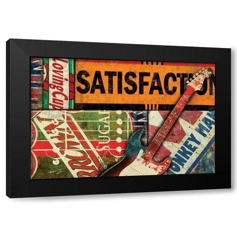SATISFACTION I Black Modern Wood Framed Art Print by Yang, Eric