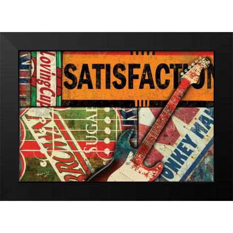 SATISFACTION I Black Modern Wood Framed Art Print by Yang, Eric