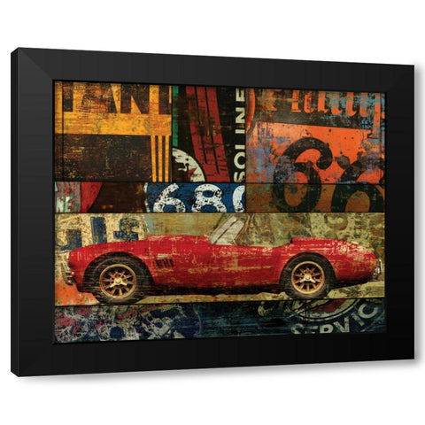 CRUISIN ON 66 II Black Modern Wood Framed Art Print by Yang, Eric