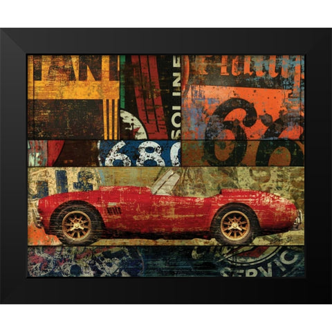 CRUISIN ON 66 II Black Modern Wood Framed Art Print by Yang, Eric