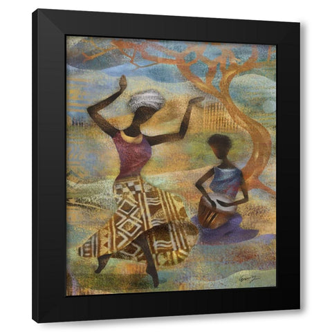 HARVEST DANCE II Black Modern Wood Framed Art Print by Yang, Eric
