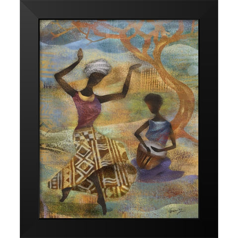 HARVEST DANCE II Black Modern Wood Framed Art Print by Yang, Eric
