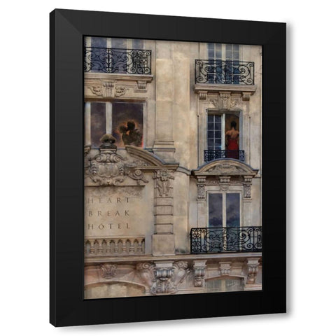 HEARTBREAK HOTEL Black Modern Wood Framed Art Print by Yang, Eric