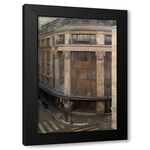 HOTEL DE LOVE Black Modern Wood Framed Art Print by Yang, Eric