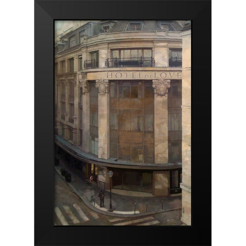 HOTEL DE LOVE Black Modern Wood Framed Art Print by Yang, Eric