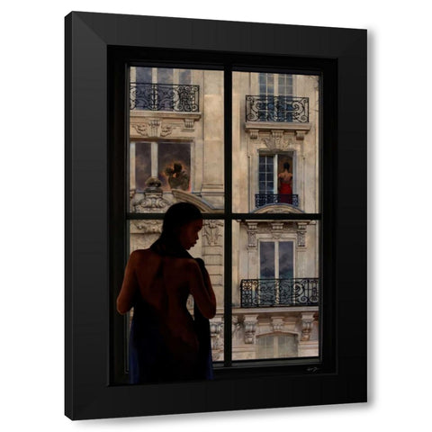 PARISIEN AFFAIRS I Black Modern Wood Framed Art Print by Yang, Eric