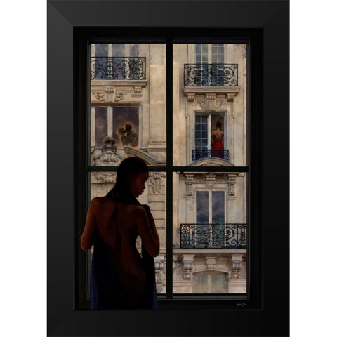 PARISIEN AFFAIRS I Black Modern Wood Framed Art Print by Yang, Eric