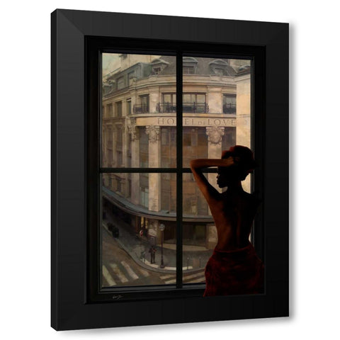 PARISIEN AFFAIRS II Black Modern Wood Framed Art Print by Yang, Eric