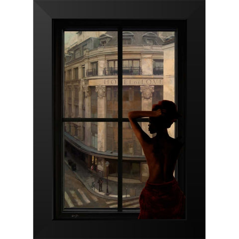PARISIEN AFFAIRS II Black Modern Wood Framed Art Print by Yang, Eric