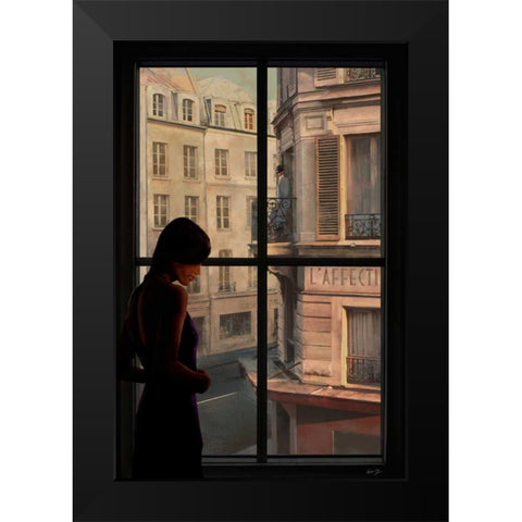 PARISIEN AFFAIRS III Black Modern Wood Framed Art Print by Yang, Eric