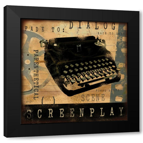 SCREEN PLAY Black Modern Wood Framed Art Print with Double Matting by Yang, Eric