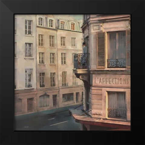 L AFFECTION Black Modern Wood Framed Art Print by Yang, Eric