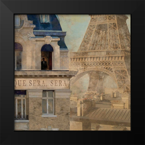 QUE SERA SERA Black Modern Wood Framed Art Print by Yang, Eric