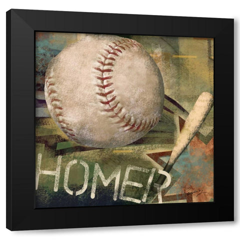 HOMER Black Modern Wood Framed Art Print by Yang, Eric