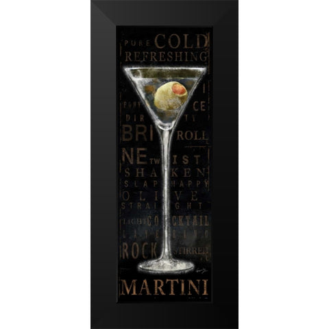 MARTINI Black Modern Wood Framed Art Print by Yang, Eric