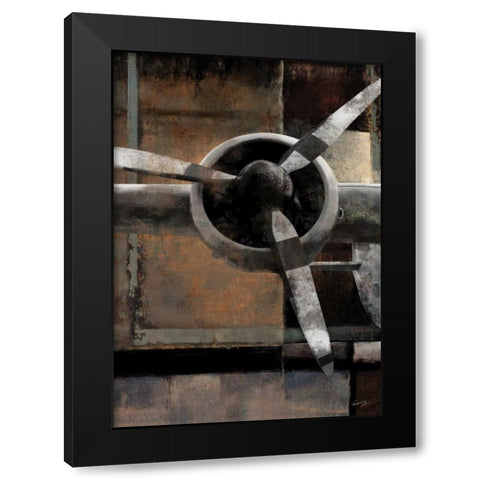 LEADING EDGE V Black Modern Wood Framed Art Print with Double Matting by Yang, Eric
