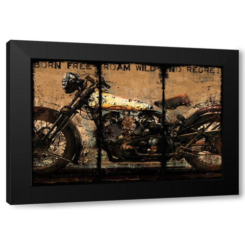 BORN FREE Black Modern Wood Framed Art Print by Yang, Eric