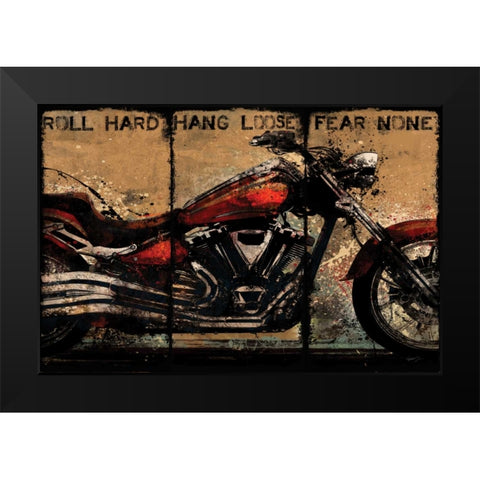 HANG LOOSE Black Modern Wood Framed Art Print by Yang, Eric