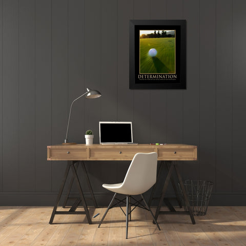 DETERMINATION Black Modern Wood Framed Art Print by Yang, Eric