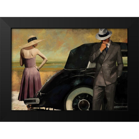 THE GETAWAY Black Modern Wood Framed Art Print by Yang, Eric