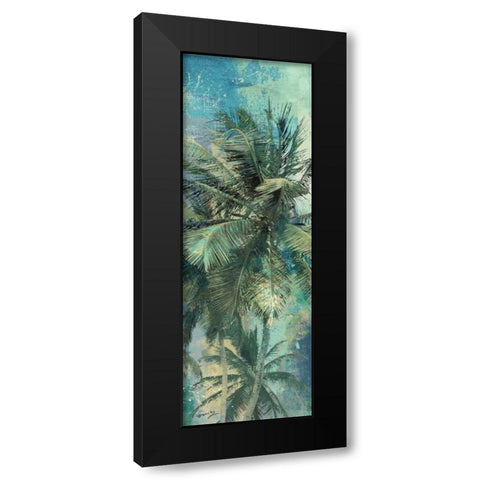 TEAL PALM TRIPTYCH I Black Modern Wood Framed Art Print by Yang, Eric