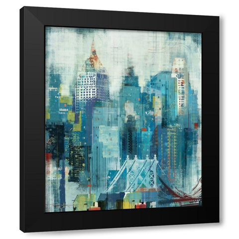 NEW YORK CITY Black Modern Wood Framed Art Print by Yang, Eric