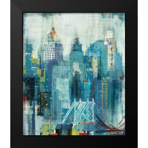 NEW YORK CITY Black Modern Wood Framed Art Print by Yang, Eric