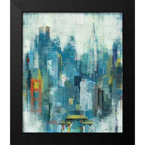 SAN FRANCISCO Black Modern Wood Framed Art Print by Yang, Eric