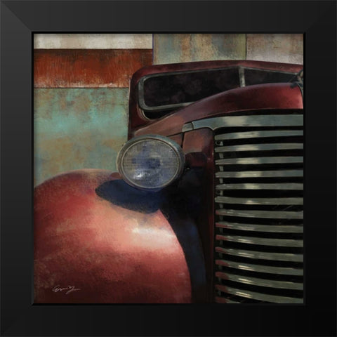 NOSED HOT ROD Black Modern Wood Framed Art Print by Yang, Eric