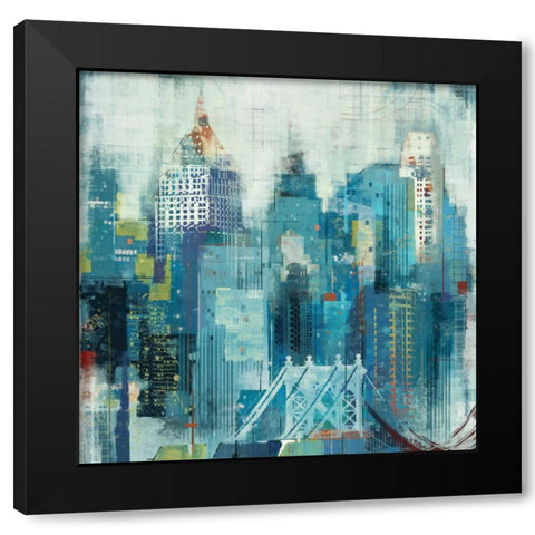 NEW YORK CITY Black Modern Wood Framed Art Print by Yang, Eric