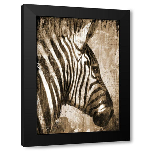 AFRICAN ANIMALS II - sepia Black Modern Wood Framed Art Print by Yang, Eric