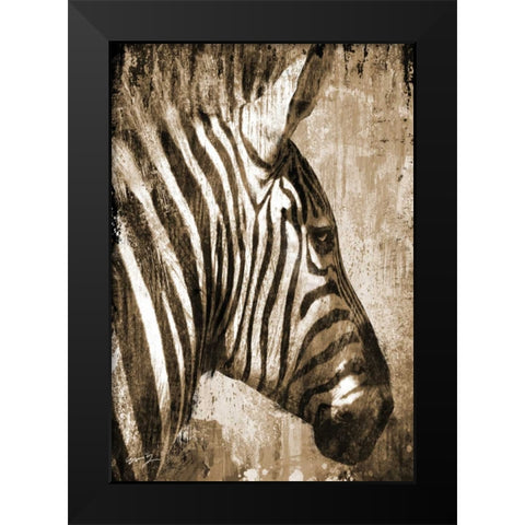 AFRICAN ANIMALS II - sepia Black Modern Wood Framed Art Print by Yang, Eric