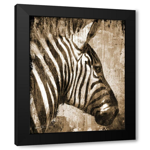 AFRICAN ANIMALS II - sepia Black Modern Wood Framed Art Print with Double Matting by Yang, Eric