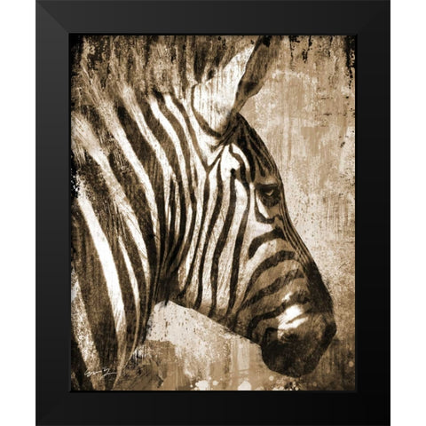 AFRICAN ANIMALS II - sepia Black Modern Wood Framed Art Print by Yang, Eric