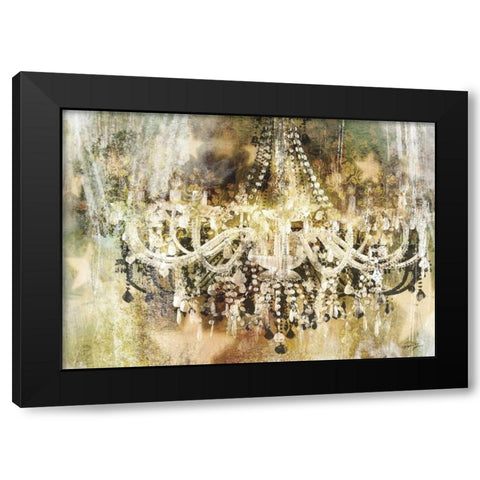 VINTAGE CRYSTAL CHANDELIER Black Modern Wood Framed Art Print with Double Matting by Yang, Eric