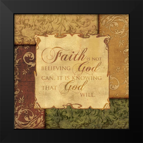 KNOWING GOD Black Modern Wood Framed Art Print by Ballantyne, Piper