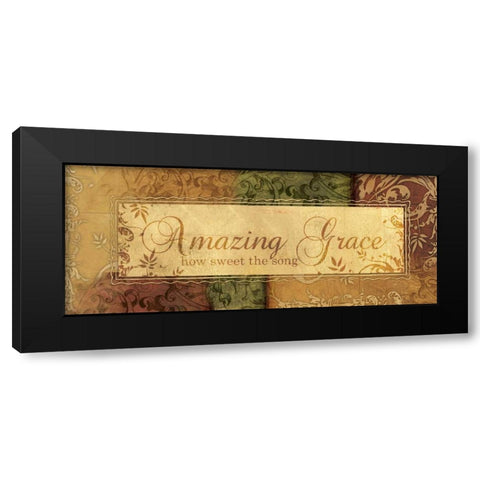 HOW SWEET THE SONG Black Modern Wood Framed Art Print with Double Matting by Ballantyne, Piper