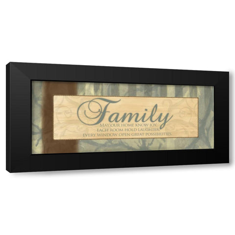 HOME OF JOY Black Modern Wood Framed Art Print with Double Matting by Ballantyne, Piper